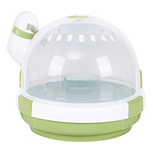 Kompakter Hamsterträger -Käfig Inspiriert, 180 ° Frontfenster, Sicherheitsschloss, Hochwertiges PP -Material mit Klarer Ansicht für Haustierbeobachtungen (Matcha) von BAOFUYA