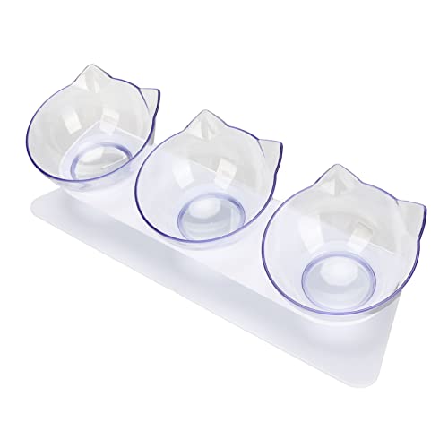 Neigungsdesign, 3 Schalen Transparente Katze Erhöhte Feeder -Schüssel mit Ständer für Katzen Kleine Hunde, Leicht zu Tragen und zu Lagern Neigungsdesign, 3 Schalen Transparente Katze Erhöhte Feeder -Schüssel mit Ständer für Katzen Kleine Hunde, Leicht zu Tragen und zu Lagern von BAOFUYA