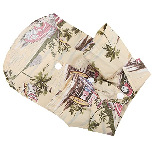 Sommer Haustierhemden Hawaiian Style Hunde T -Shirt Tropisches Thema Bequemes Baumwollmaterial für Kleine Bis Mittlere Haustiere (M) von BAOFUYA