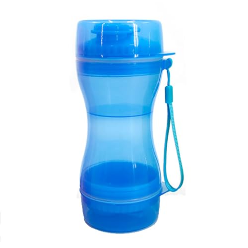 Tragbare Wasserflasche für Hunde, Doppelfunktion, Großes Fassungsvermögen, Sichere Materialien, Geeignet für Katzen, Kleine Hunde von BAOFUYA
