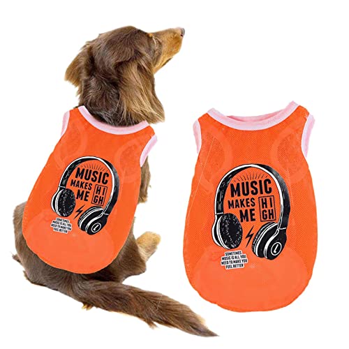 BAOGAO Haustier-Weste-Hundekühlhemd | Poröse Mesh-Haustier-Kühlweste zum Kühlen von Hunden - Hundebekleidung Welpen-Sommerweste mit Modedruck, Größen S/M/L von BAOGAO