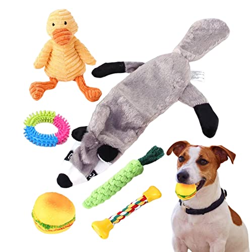 BAOK Beißspielzeug für Welpen | Quietschspielzeug für Hunde Plüsch-Hundespielzeug zum Zahnen von Welpen | Maschinenwaschbares interaktives Hundespielzeug für Haustiertraining, Unterhaltung, Zahnen von BAOK