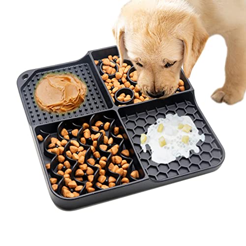 BAOK Erdnussbutter-Leckpad für Hunde, Silikon, langsame Futternäpfe für Hunde und Katzen, 20,3 x 20,3 x 2,3 cm, Erdnussbutter, Hunde, Leckmatte für langsames Füttern, Leckmittel von BAOK