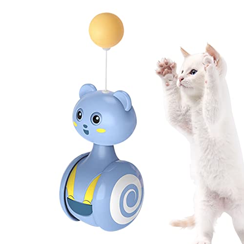 BAOK Feder Katzenspielzeug,Funny Cat Ball Toys -Happy Tumbler mit Feder - Indoor Outdoor Kitten Interactive Playing Tumblers zum Training, Jagen, Jagen und Trainieren von BAOK