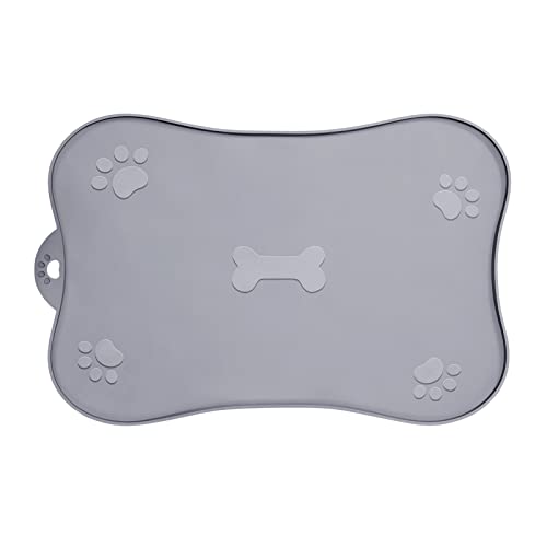 BAOK Haustier-Futtermatte aus Silikon – Hundematte für Futter und Wasser, Haustier-Tischsets geeignet für mittelgroße und kleine Haustiere, verhindert, dass Wasser und Futter verschüttet werden von BAOK