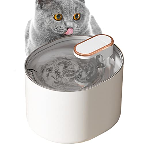 BAOK Katzenbrunnen, großes Fassungsvermögen, Wasserspender für Katzen, Haustiere, mit einstellbaren, ultra-leisen Wasserflusseinstellungen und tertiären Filtration für Katzen, Hunde und mehrere von BAOK