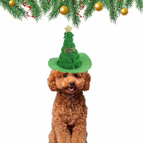 BAOK Katzenhut für Weihnachten | Verstellbarer Haustiere Weihnachtsbaum Santa Schneemann Elch Hut - Schöne Foto-Requisiten für Haustier Katzen Hunde Geburtstage, Erntedankfest, Ostern von BAOK