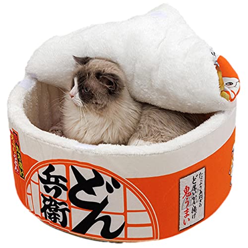 BAOK Kreatives Haustierbett | Instant Nudel Rutschfestes Katzennest Niedlich und bequem Haustier Katzenhaus Waschbar Katzenbett Höhle für Innen- und Außenbereich Haustiere BAOK Kreatives Haustierbett | Instant Nudel Rutschfestes Katzennest Niedlich und bequem Haustier Katzenhaus Waschbar Katzenbett Höhle für Innen- und Außenbereich Haustiere von BAOK