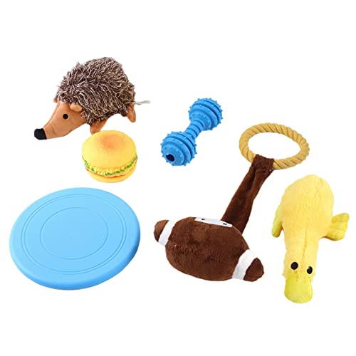 BAOK Quietschendes Hundespielzeug, Welpen-Kauspielzeug zum Zahnen, langlebiges Hundespielzeug, Plüsch-Welpenspielzeug-Set für kleine bis mittelgroße Hunde und Welpen, Haustierbedarf von BAOK