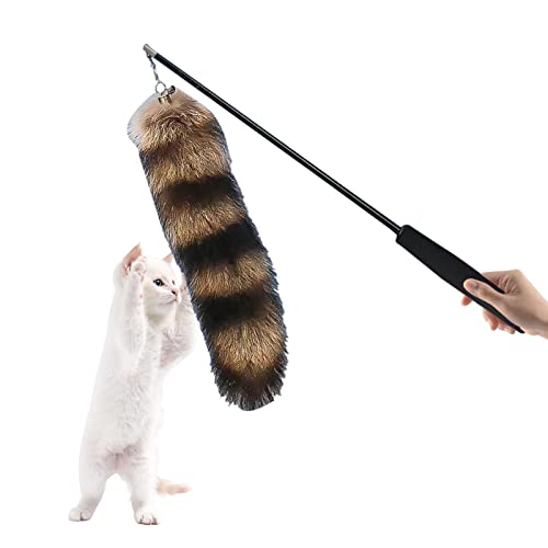 BAOK Retractable Cat Teaser Wand Toy - Retractable Cat Wand Toys Teaser - Cat Teaser Toys, Teleskop Cat Fishing Pole Toy for Indoor Cats Gifts, Kitten Toys for Exercise von BAOK