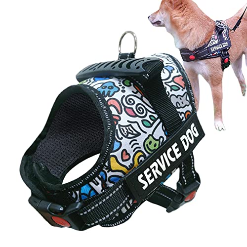 Großes Hundegeschirr | Pet Safety Reflektierende leichte Weste mit Leine | Atmungsaktives Haustier-Westengeschirr, einfach zu tragendes Werkzeug für das Hunde- und Katzentraining Baok von BAOK