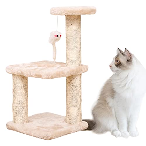 Moderner Kratzbaum, Katzenkletterturm – Katzenkletterer, mehrschichtiges Design, liegende und ruhende Katze, quadratische Tellerbasis für Katzen und kleine Katzen Baok von BAOK