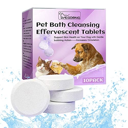Shampoo-Tabletten für Haustiere,Automatische Haustierreiniger mit ätherischem Lavendelöl | Umweltfreundlicher Haustier-Geruchsbeseitiger für stinkende Hunde Baok von BAOK
