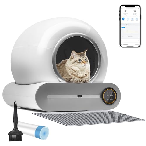 BAOSHIDAER Selbstverpackte Katzendrüsenbox, automatische 65L+9L-Reinigungsroboter mit großer Kapazität, App-Steuerung/Geruchsentfernung/Sicherheitsschutz Smart Cat Müllbox für mehrere Katzen (grau) BAOSHIDAER Selbstverpackte Katzendrüsenbox, automatische 65L+9L-Reinigungsroboter mit großer Kapazität, App-Steuerung/Geruchsentfernung/Sicherheitsschutz Smart Cat Müllbox für mehrere Katzen (grau) von BAOSHIDAER