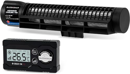 BAOSHISHAN Aquarium Kühlventilator 3-Geschwindigkeit Mini Aquarium Ventilator 120° Drehwinkel Aquarium Kühler 18-36℃ für Innerhalb von 80cm Länge Fischtank, (BSS-300, 4W) von BAOSHISHAN