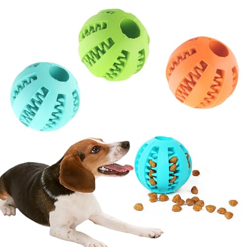 BAOSROY Hundeball für Kleine, Mittelgroße und Große Hunde - 3 Stück Futterball, Intelligenz Ball, Denta Fun Ball Mit Zahnreinigung Spielzeug BAOSROY Hundeball für Kleine, Mittelgroße und Große Hunde - 3 Stück Futterball, Intelligenz Ball, Denta Fun Ball Mit Zahnreinigung Spielzeug von BAOSROY