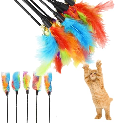 BAOSROY Katzenspielzeug,Interaktives Katzenspielzeug,Spielzeug Katze,Katzenspielzeug Federn,Teaser Spielzeug,Katzen Federspielzeug,Feder Spielzeug Katze,für Kätzchen und Katzen BAOSROY Katzenspielzeug,Interaktives Katzenspielzeug,Spielzeug Katze,Katzenspielzeug Federn,Teaser Spielzeug,Katzen Federspielzeug,Feder Spielzeug Katze,für Kätzchen und Katzen von BAOSROY