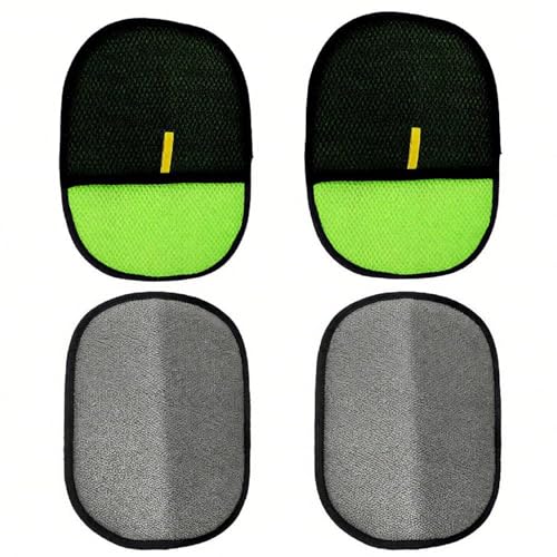 BAPPKON 4 Stück Tierhaarentferner Handschuh, Mit Fell Magnet Technologie, Antistatischer, Doppelseitiger Haarentfernungs-Handschuh für Katzen, Hunde, Haustiere, Ideal für Sofa, Auto, Teppich Kleidung von BAPPKON