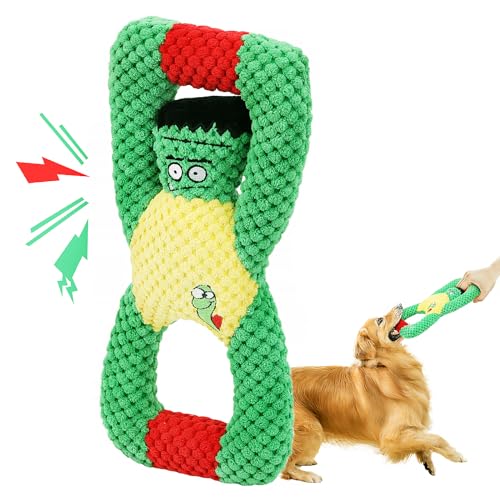 BAPSOUZU Hundespielzeug für mittelgroße HundePlüschTauziehen HundespielzeugQuietschendes Hundespielzeug für große kleine HundeStoffhundespielzeug, langlebigWelpenZahnenKauspielzeug, von BAPSOUZU