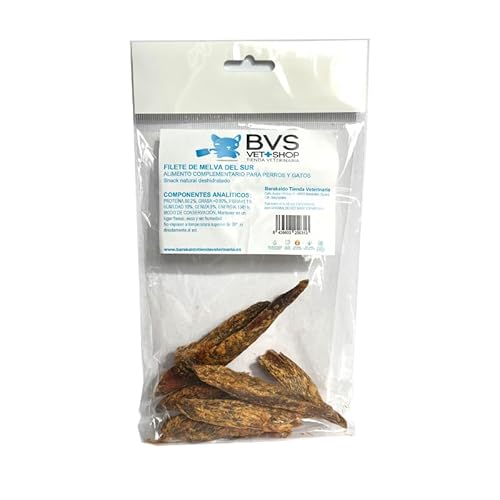 Barakaldo Vet Shop BVS getrocknetes Südmelva-Filet für Hunde und Katzen, 100 % natürlicher Snack ohne Konservierungsstoffe oder Farbstoffe, 1 Stück x 360 g Barakaldo Vet Shop BVS getrocknetes Südmelva-Filet für Hunde und Katzen, 100 % natürlicher Snack ohne Konservierungsstoffe oder Farbstoffe, 1 Stück x 360 g von BARAKALDO VET+SHOP TIENDA VETERINARIA