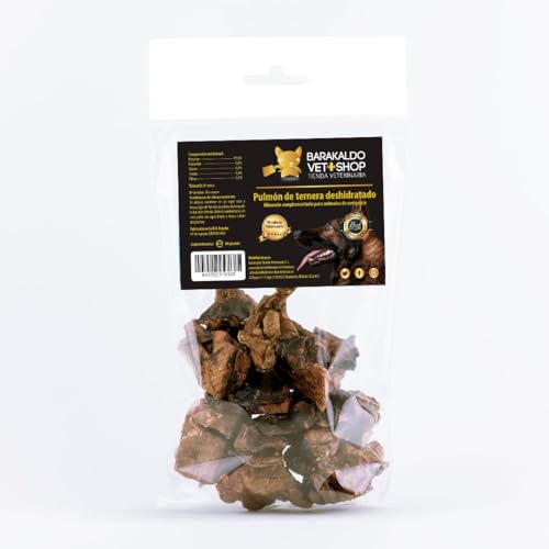 Barakaldo Vet Shop Getrocknete Kalbslunge für Hunde, natürliche Quelle aus Omega 3 und Omega 6, 100 % natürlich, ohne Konservierungs- und Farbstoffe, 1 Stück x 360 g Barakaldo Vet Shop Getrocknete Kalbslunge für Hunde, natürliche Quelle aus Omega 3 und Omega 6, 100 % natürlich, ohne Konservierungs- und Farbstoffe, 1 Stück x 360 g von BARAKALDO VET+SHOP TIENDA VETERINARIA