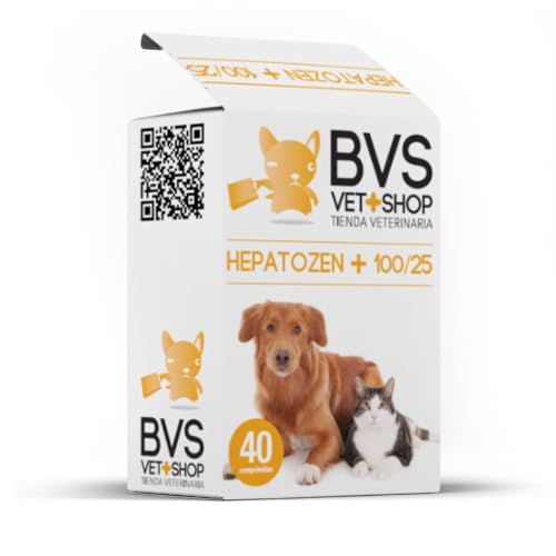 Barakaldo Vet Shop Hepatozen Plus, 40 Tabletten für Hunde und Katzen, fördert die Lebergesundheit und die Leberregeneration Ihres Haustieres, 100/25 – kleine Rassen Barakaldo Vet Shop Hepatozen Plus, 40 Tabletten für Hunde und Katzen, fördert die Lebergesundheit und die Leberregeneration Ihres Haustieres, 100/25 – kleine Rassen von BARAKALDO VET+SHOP TIENDA VETERINARIA