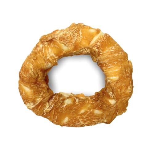 Barakaldo Vet Shop Hühnerringe aus Rohleder für Hunde, Ergänzungsfuttermittel, 12,7 cm, 330 g von BARAKALDO VET+SHOP TIENDA VETERINARIA