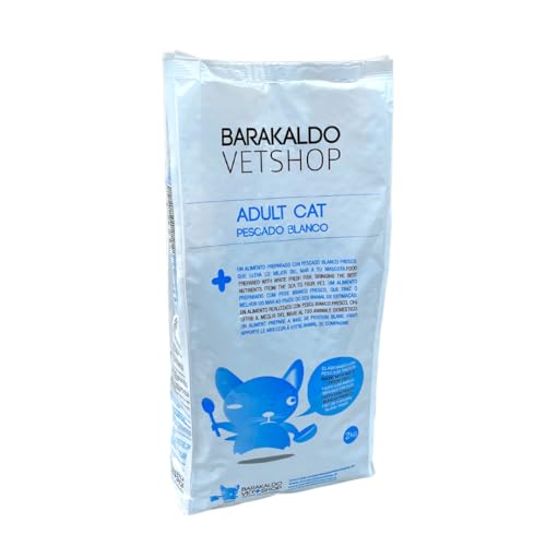 Barakaldo Vet Shop Katzenfutter für Erwachsene, weißer Fisch für Katzen, schützt das Immunsystem und hilft bei der Entwicklung der Herz-Kreislauf-Gesundheit und des Nervensystems, 2 x 12 kg Barakaldo Vet Shop Katzenfutter für Erwachsene, weißer Fisch für Katzen, schützt das Immunsystem und hilft bei der Entwicklung der Herz-Kreislauf-Gesundheit und des Nervensystems, 2 x 12 kg von BARAKALDO VET+SHOP TIENDA VETERINARIA