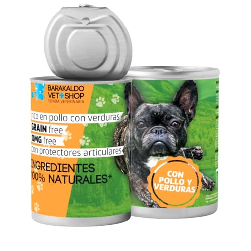 Barakaldo Vet Shop Nassfutter für Hunde, Grain Free Huhn und Gemüse, ideal für Hunde mit unbekannten Allergien oder extremen Unverträglichkeiten, 6 Stück x 400 g Barakaldo Vet Shop Nassfutter für Hunde, Grain Free Huhn und Gemüse, ideal für Hunde mit unbekannten Allergien oder extremen Unverträglichkeiten, 6 Stück x 400 g von BARAKALDO VET+SHOP TIENDA VETERINARIA