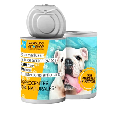 Barakaldo Vet Shop Nassfutter für Hunde, Grain Free Seehecht und Kartoffeln, ideal für Hunde mit Allergien und Fleisch- und Getreideunverträglichkeiten, 1 Stück x 400 g Barakaldo Vet Shop Nassfutter für Hunde, Grain Free Seehecht und Kartoffeln, ideal für Hunde mit Allergien und Fleisch- und Getreideunverträglichkeiten, 1 Stück x 400 g von BARAKALDO VET+SHOP TIENDA VETERINARIA