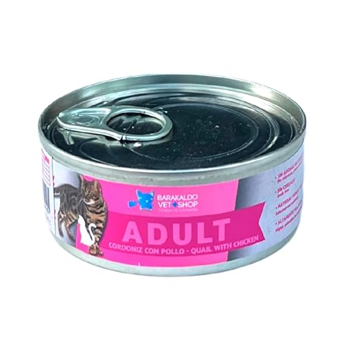 Barakaldo Vet Shop | Nassfutter für Katzen für Erwachsene, Grain Free Wachteln mit Huhn | Futter in Pastetenform ohne Getreide reduziert das Risiko von Lebensmittelunverträglichkeiten | 6 Stück x 85 g Barakaldo Vet Shop | Nassfutter für Katzen für Erwachsene, Grain Free Wachteln mit Huhn | Futter in Pastetenform ohne Getreide reduziert das Risiko von Lebensmittelunverträglichkeiten | 6 Stück x 85 g von BARAKALDO VET+SHOP TIENDA VETERINARIA