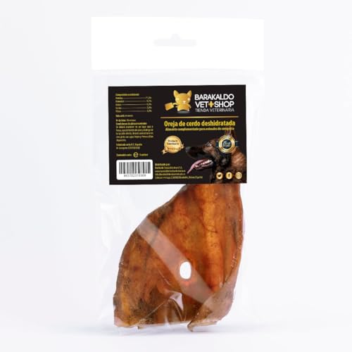 Barakaldo Vet Shop | getrocknetes Schweineohr für Hunde | 100 % natürlicher Snack ohne Konservierungs- und Farbstoffe | 3 Stück Barakaldo Vet Shop | getrocknetes Schweineohr für Hunde | 100 % natürlicher Snack ohne Konservierungs- und Farbstoffe | 3 Stück von BARAKALDO VET+SHOP TIENDA VETERINARIA