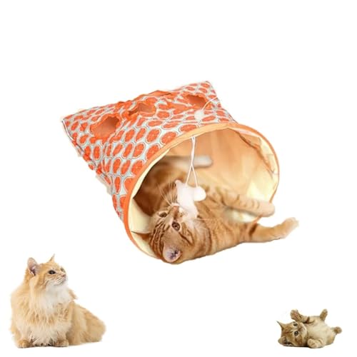 Katzentunnel-Taschenspielzeug, 2024 neues Haustier-Katzen-Spieltunnelspielzeug for den Innenbereich, selbstinteraktives Spielzeug for Katzen, zusammenklappbare interaktive Haustier-Katzenröhren aus Kn von BARASH