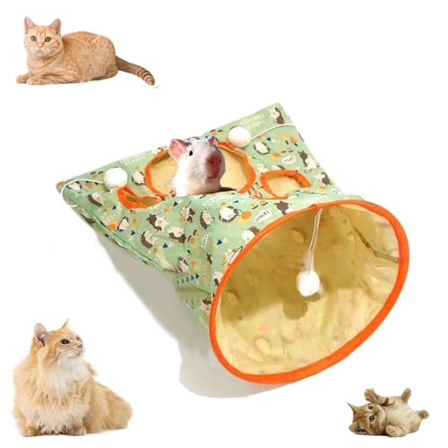 Katzentunnel-Taschenspielzeug, 2024 neues Haustier-Katzen-Spieltunnelspielzeug for den Innenbereich, selbstinteraktives Spielzeug for Katzen, zusammenklappbare interaktive Haustier-Katzenröhren aus Kn von BARASH