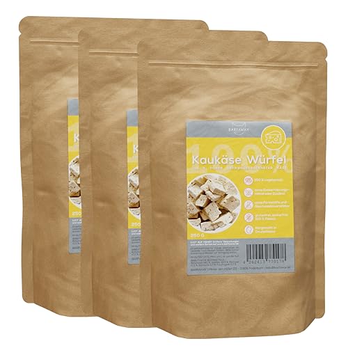 BARFAWAY Kaukäse Würfel, gefriergetrockneter vegetarischer Kausnack für Hunde, allergikerfreundlich, 100% natürlich ohne Zusätze, Deutsche Herstellung, geruchsneutral, 3er Pack (3 x 250 g) von BARFAWAY