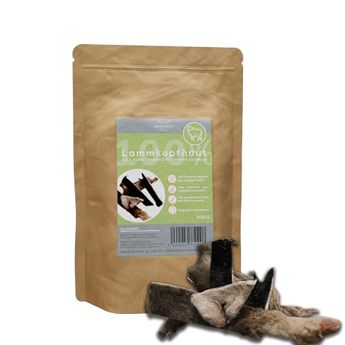 BARFAWAY Lammkopfhaut, gefriergetrockneter Kausnack mit Fell für Hunde, 100% natürlich ohne Zusätze, Deutsche Herstellung, geruchsneutral, 200 g BARFAWAY Lammkopfhaut, gefriergetrockneter Kausnack mit Fell für Hunde, 100% natürlich ohne Zusätze, Deutsche Herstellung, geruchsneutral, 200 g von BARFAWAY