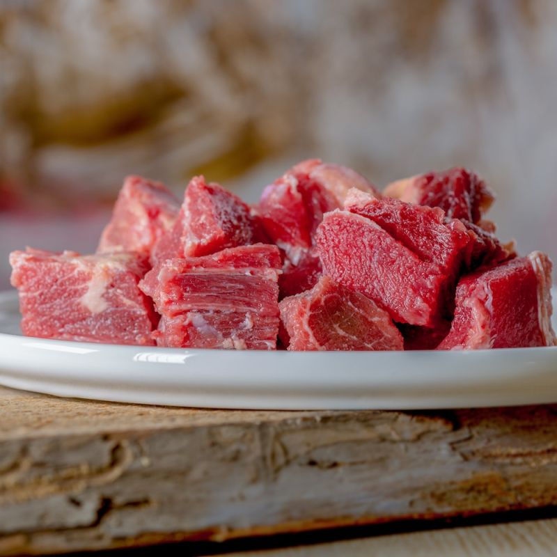 Rindermuskelfleisch, durchwachsen, 1 kg von BARFGOLD