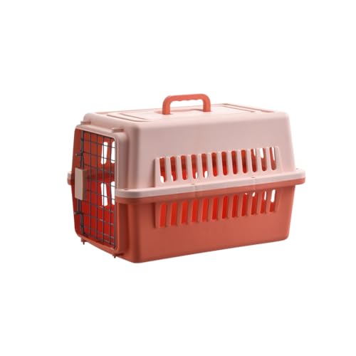 BARGAIN4ALL Transportbox für Haustiere, Hundehütte, Katze, Hund, Käfig für Kaninchen, Reisen, Outdoor, Haustier-Luftbox für Kleintiere, atmungsaktiver Reisekäfig, Transportbox, Haustierbedarf (Orange) BARGAIN4ALL Transportbox für Haustiere, Hundehütte, Katze, Hund, Käfig für Kaninchen, Reisen, Outdoor, Haustier-Luftbox für Kleintiere, atmungsaktiver Reisekäfig, Transportbox, Haustierbedarf (Orange) von BARGAIN4ALL