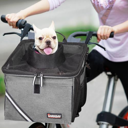 BARKBAY Haustier-Tragetasche, Fahrradkorbtasche, Rucksack für Hunde, mit großen Seitentaschen, bequemer und gepolsterter Schultergurt, Sicherheit für Reisen mit Ihrem Hund BARKBAY Haustier-Tragetasche, Fahrradkorbtasche, Rucksack für Hunde, mit großen Seitentaschen, bequemer und gepolsterter Schultergurt, Sicherheit für Reisen mit Ihrem Hund von BARKBAY