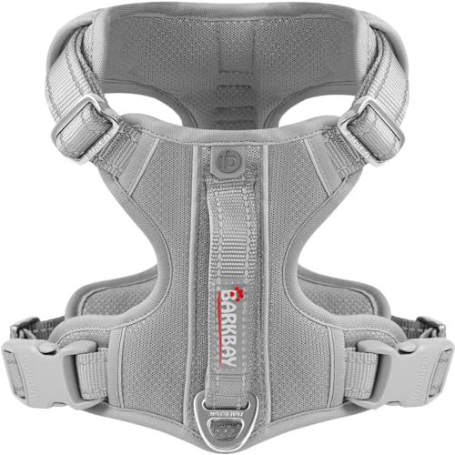 BARKBAY Hundegeschirr, kein Ziehen, mit Tasche für ID-Tag, strapazierfähig, reflektierend, einfache Kontrolle für große Hunde, Grau, Größe L BARKBAY Hundegeschirr, kein Ziehen, mit Tasche für ID-Tag, strapazierfähig, reflektierend, einfache Kontrolle für große Hunde, Grau, Größe L von BARKBAY