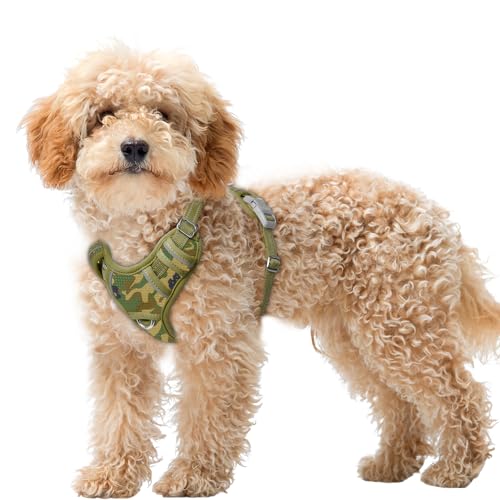 BARKBAY Hundegeschirr, kein Ziehen, reflektierend, mit Frontclip und leicht zu kontrollierendem Griff, für Spaziergänge, Training, Laufen, mit Tasche für ID-Tag, Camouflage, XS BARKBAY Hundegeschirr, kein Ziehen, reflektierend, mit Frontclip und leicht zu kontrollierendem Griff, für Spaziergänge, Training, Laufen, mit Tasche für ID-Tag, Camouflage, XS von BARKBAY