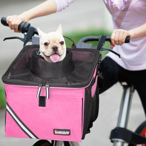 Haustier-Tragetasche, Fahrradkorbtasche, Haustier-Tragetasche, Rucksack für Hunde und Katzen, mit großen Seitentaschen, bequemer und gepolsterter Schultergurt, Sicherheit für Reisen mit Ihrem Haustier Haustier-Tragetasche, Fahrradkorbtasche, Haustier-Tragetasche, Rucksack für Hunde und Katzen, mit großen Seitentaschen, bequemer und gepolsterter Schultergurt, Sicherheit für Reisen mit Ihrem Haustier von BARKBAY