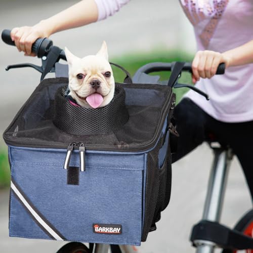 Haustier-Tragetasche, Fahrradkorbtasche, Haustier-Tragetasche, Rucksack für Hunde und Katzen, mit großen Seitentaschen, bequemer und gepolsterter Schultergurt, Sicherheit für Reisen mit Ihrem Haustier Haustier-Tragetasche, Fahrradkorbtasche, Haustier-Tragetasche, Rucksack für Hunde und Katzen, mit großen Seitentaschen, bequemer und gepolsterter Schultergurt, Sicherheit für Reisen mit Ihrem Haustier von BARKBAY