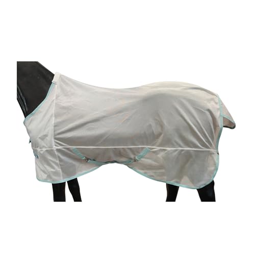 BARN & STABLE Atmungsaktive und reißfeste Pferdefliegendecke mit UV-Schutz Pferde Sommerdecke Pferdefliegendecke mit abnehmbaren Web-Beingurten von BARN & STABLE