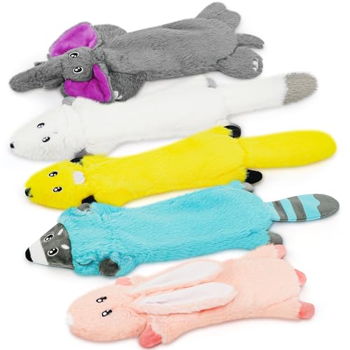 Quietschspielzeug für Hunde, flach, keine Füllung, weiches Plüsch, Kauspielzeug für kleine, mittelgroße und große Rassen, Kauer, langlebig, niedlich, lustig, quietschend, interaktives Zahnen, Welpen, Quietschspielzeug für Hunde, flach, keine Füllung, weiches Plüsch, Kauspielzeug für kleine, mittelgroße und große Rassen, Kauer, langlebig, niedlich, lustig, quietschend, interaktives Zahnen, Welpen, von BARRGALIN
