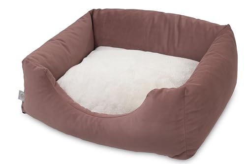 BARRY & LUCY® Hundebett Hundekissen Hundeschlafmatte Hundematte Hundematratze Hundekorb Liegekissen Weiches Kissen Elastische Füllung viele Farben (Pastell d.rosa S (60x40) von BARRY & LUCY