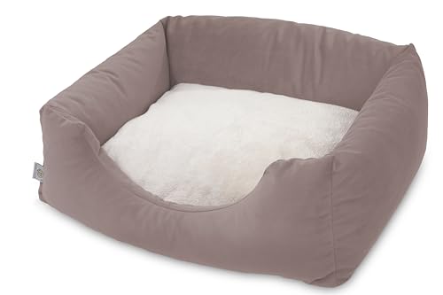 BARRY & LUCY® Hundebett Hundekissen Hundeschlafmatte Hundematte Hundematratze Hundekorb Liegekissen Weiches Kissen Elastische Füllung viele Farben (Pastellviolett L (120x80) von BARRY & LUCY