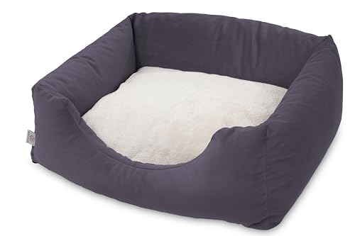 BARRY & LUCY® Hundebett Hundekissen Hundeschlafmatte Hundematte Hundematratze Hundekorb Liegekissen Weiches Kissen Elastische Füllung viele Farben (Violett M (90x70) von BARRY & LUCY