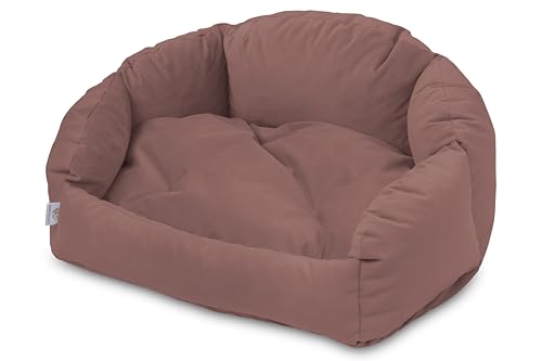 BARRY & LUCY® Hundebett Hundematratze Premium Hundekissen Gesteppt Hundekorb - für kleine und große Hunde - weich und leicht zu reinigen (M 70x55, Pastell d.rosa) von BARRY & LUCY