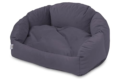 BARRY & LUCY® Hundebett Hundematratze Premium Hundekissen Gesteppt Hundekorb - für kleine und große Hunde - weich und leicht zu reinigen (M 70x55, Violett) von BARRY & LUCY